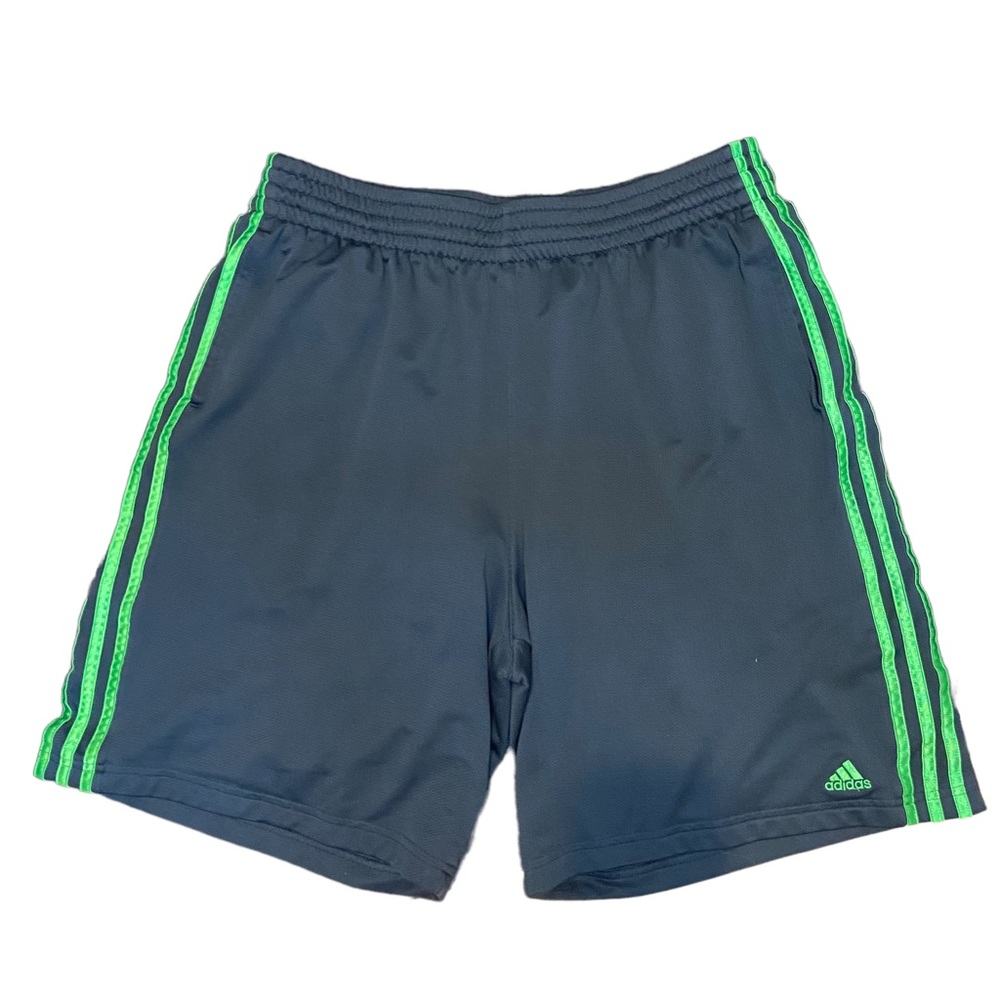 Adidas Black and Green Athletic Shorts Size XL Men's - Picture 1 of 9